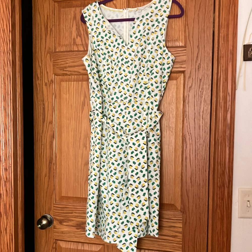Boden lemon lime print dress